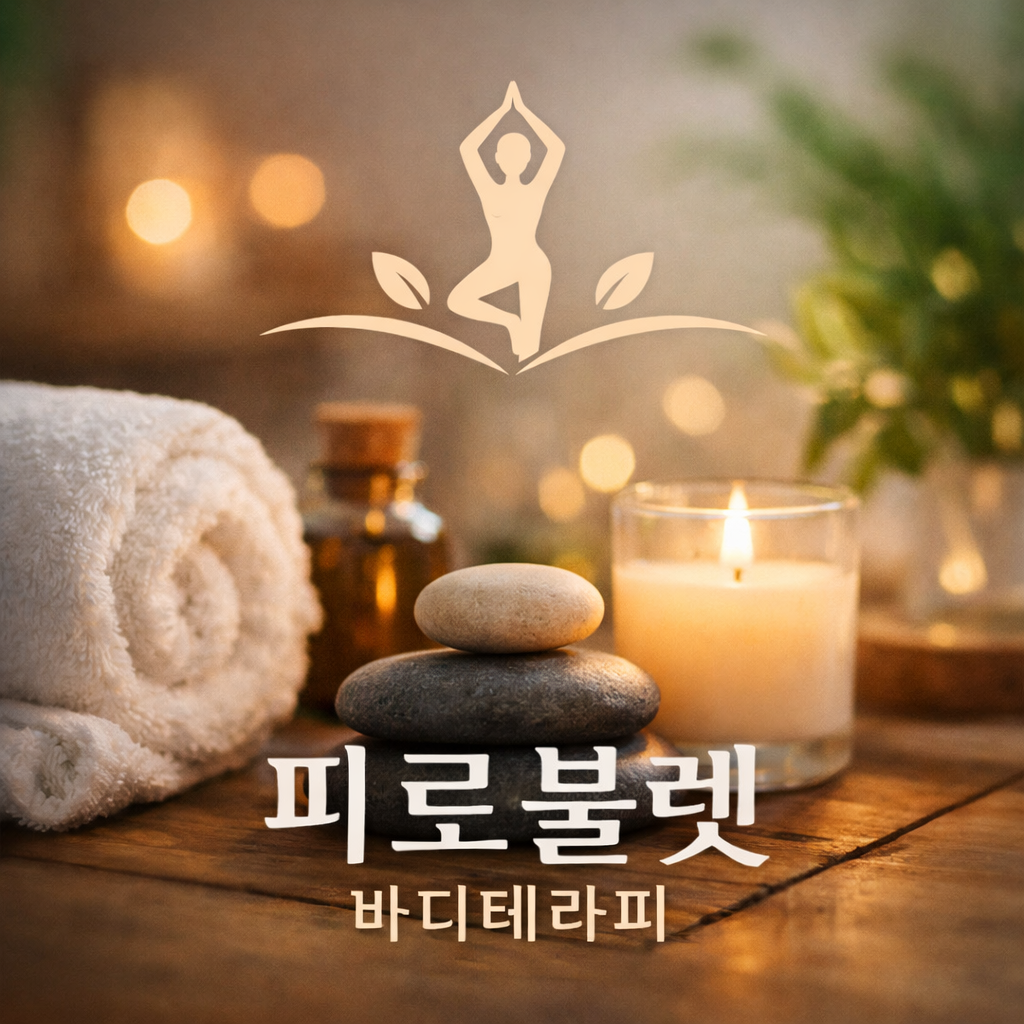 피로불렛 바디테라피를 상징하는 편안한 분위기의 바디케어 이미지